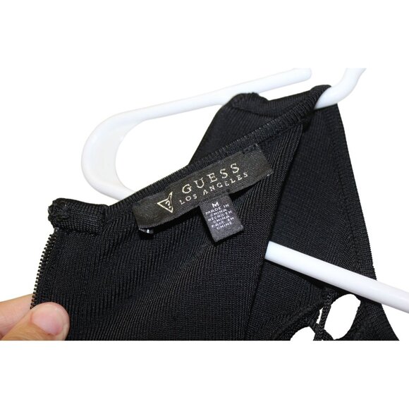 NWT Guess Los Angeles Size M Little Black Dress Bandage Bodycon GDLR3485 - Picture 5 of 14